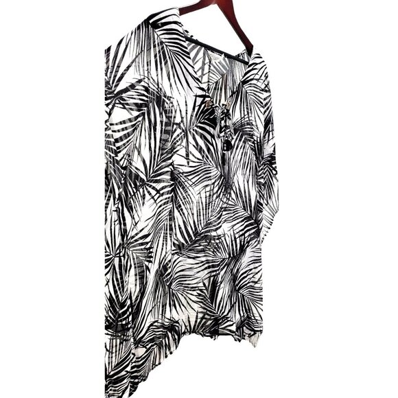 Dotti Swimwear Paradise Palms Chiffon Grommet Tunic Coverup Bathing Suit Cover - Picture 10 of 11